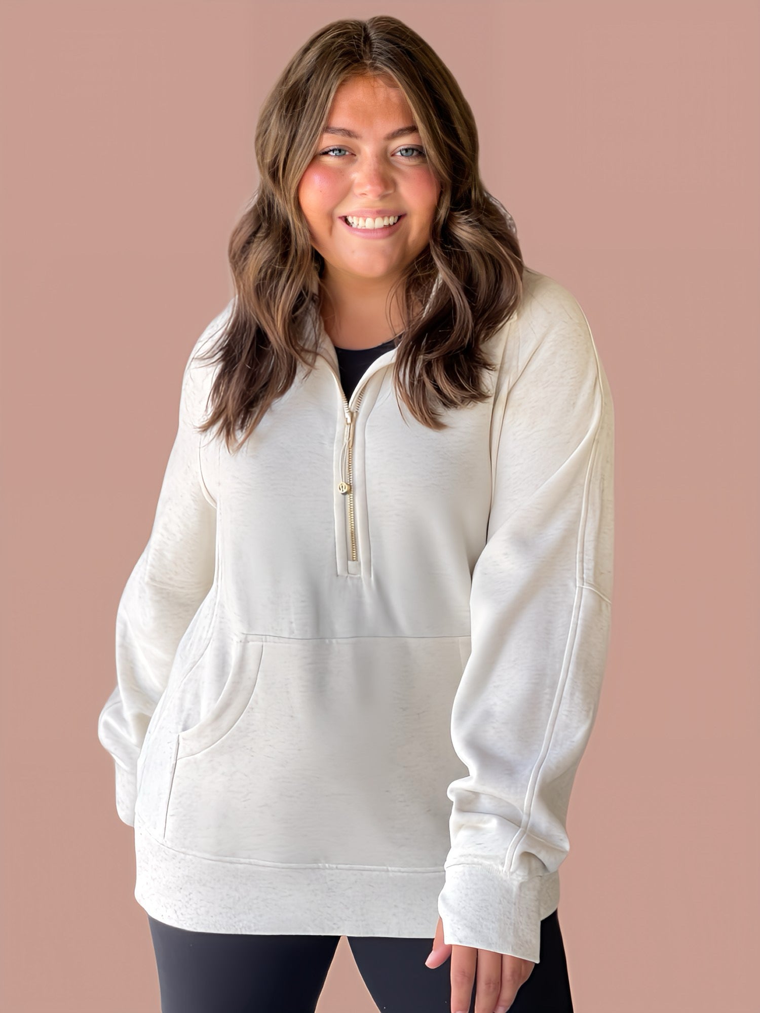 Scuba Oversized Funnel-Neck Half Zip *Long – Trends Boutique on Main