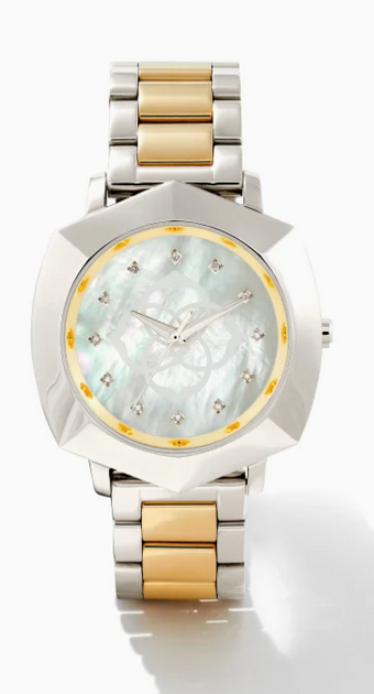 Dira Gold Diamond 38mm Watch in Ivory Mother-of-Pearl