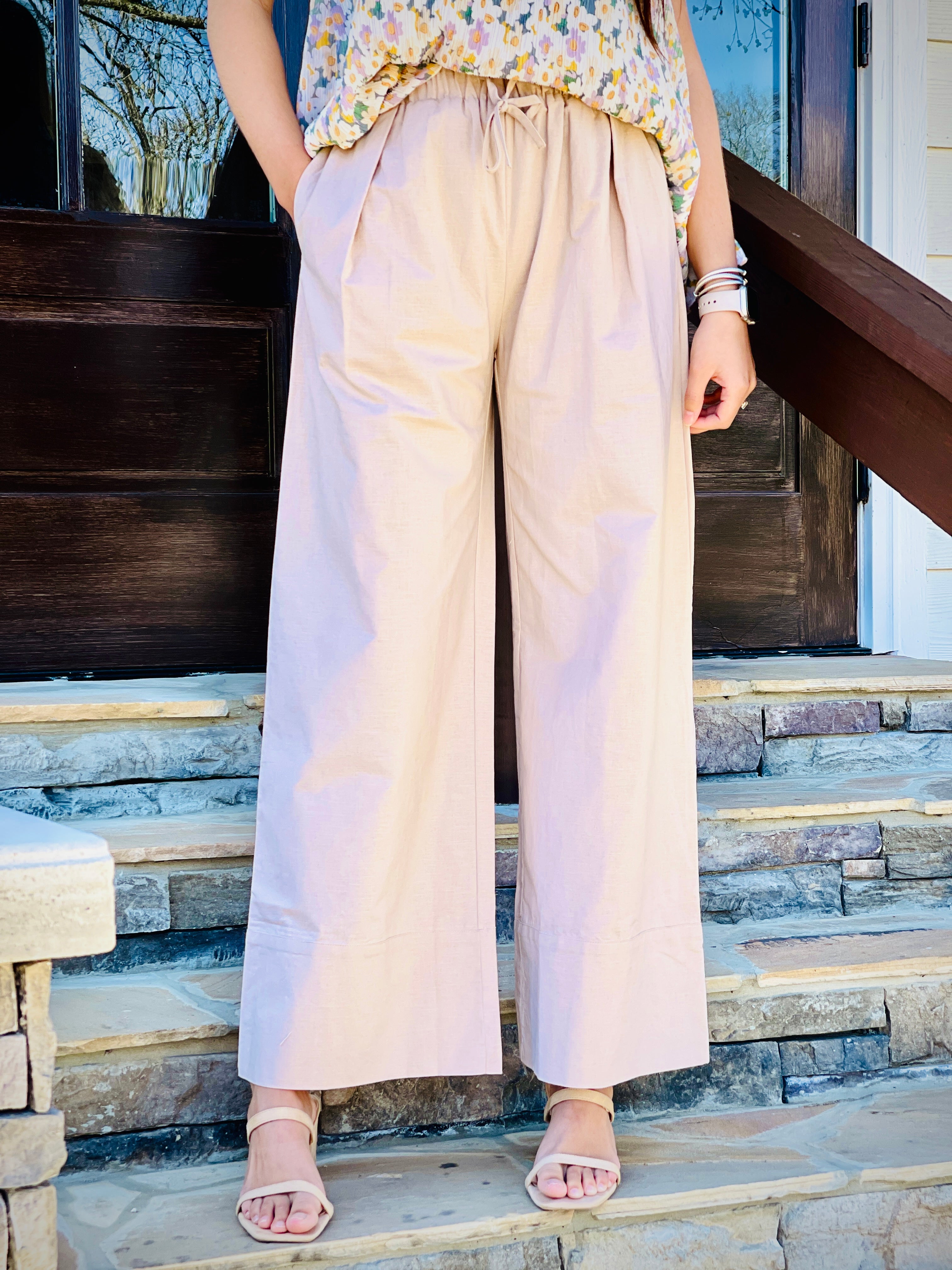 Stretch Twill Cropped Wide Leg - Bright White - Monkee's of Athens