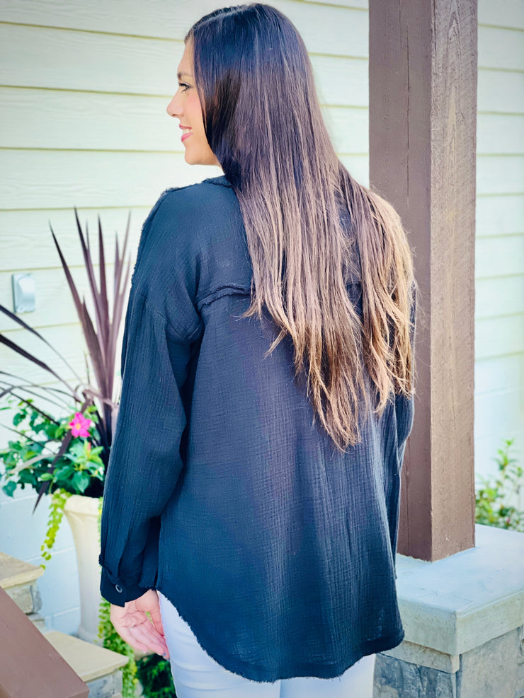 Henley Gauze Shirt