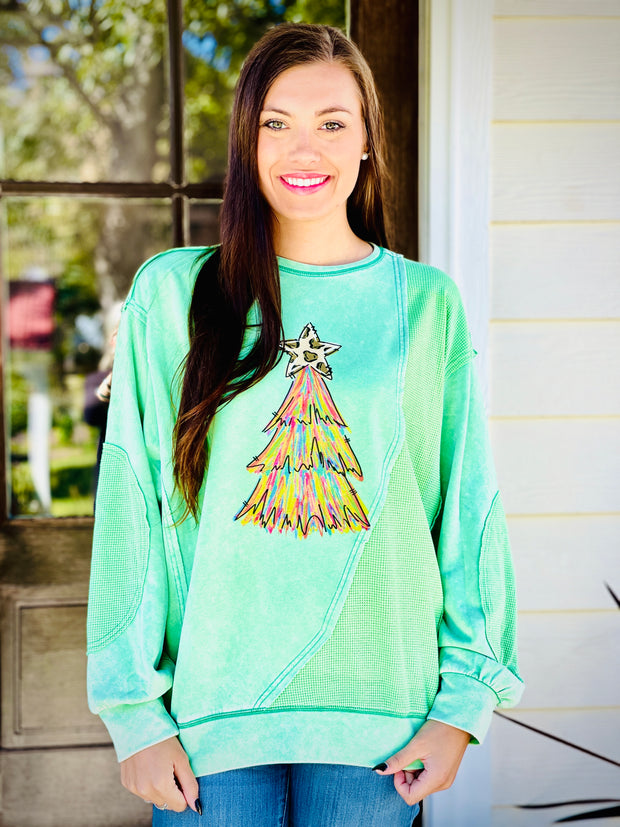 Festive Christmas Tree Sweatshirt