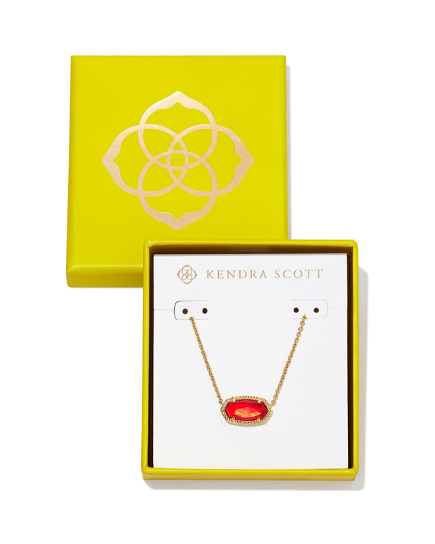 ELISA PENDANT NECKLACE BOXED-RED