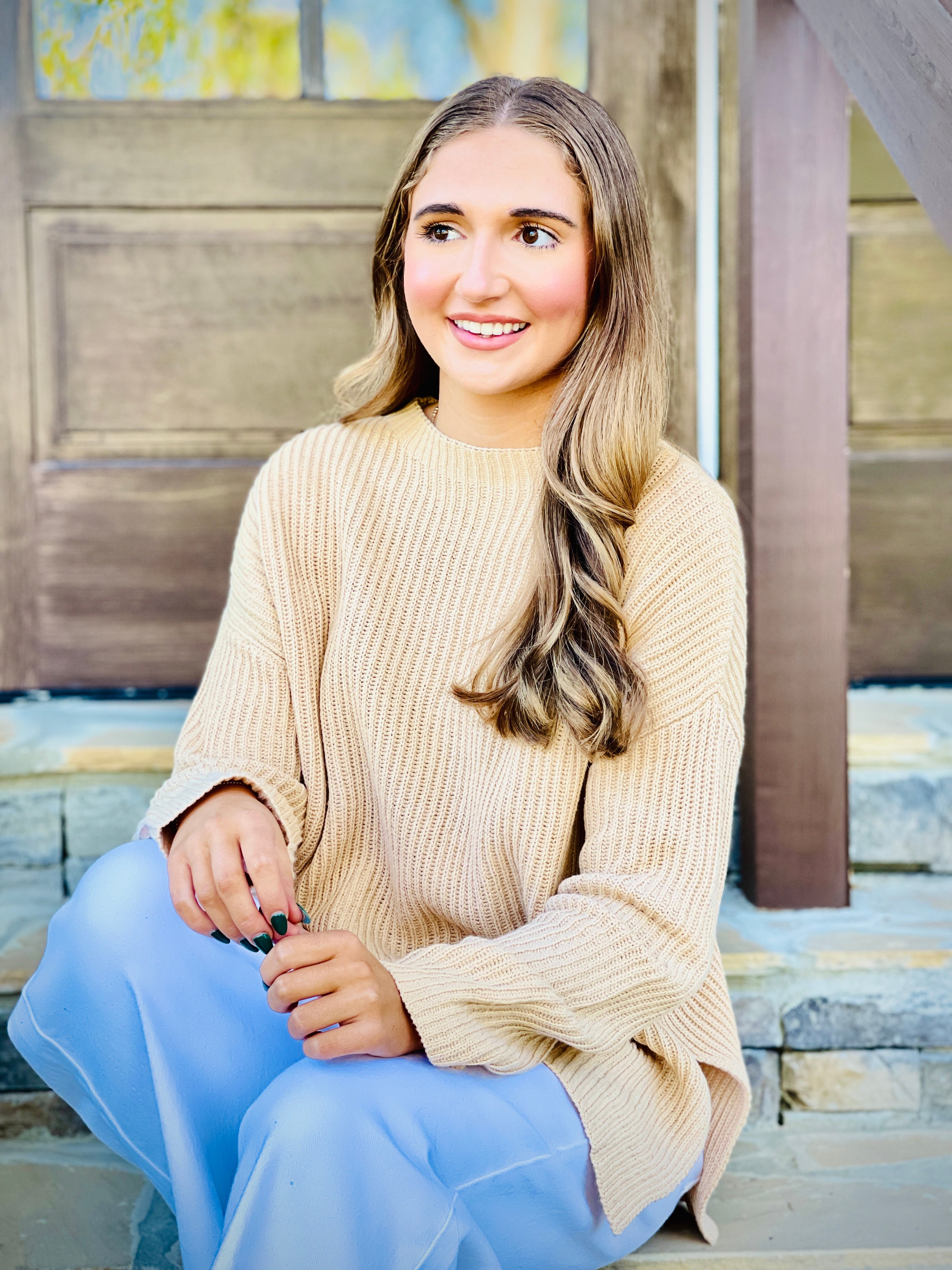 Apricot Oversized Sweater – Trends Boutique on Main