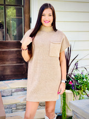 Solid Knitted Mini Dress
