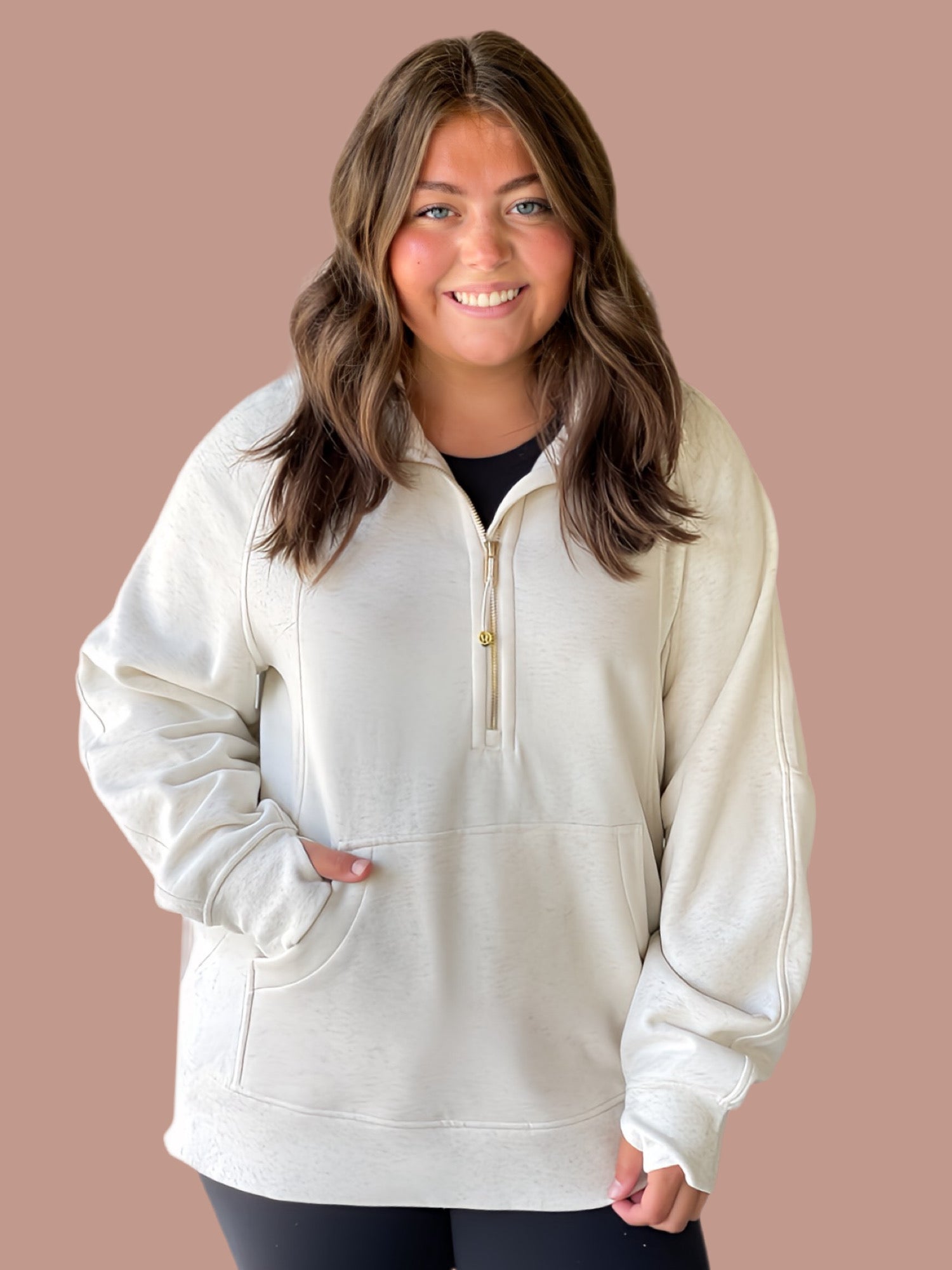 Scuba Oversized Funnel-Neck Half Zip *Long – Trends Boutique on Main