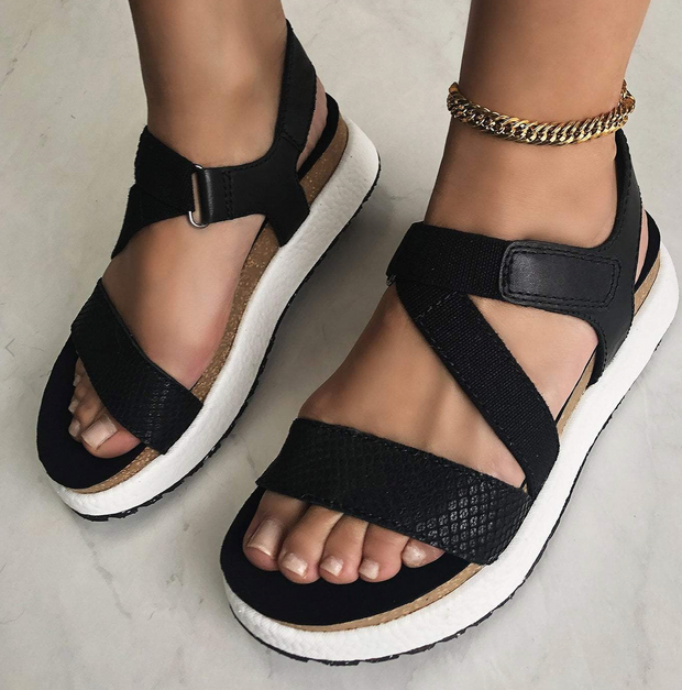 Sierra OTBT Platform Sandal- Black
