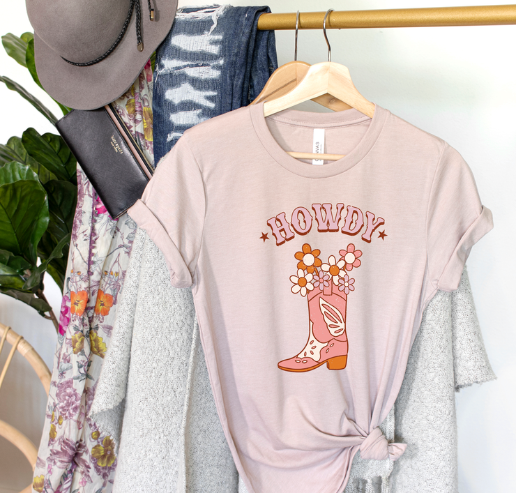 Howdy Floral Boot Graphic Tee