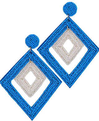 Double Rhombus Beaded Earrings