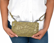Geo Crossbody Wristlet Clutch