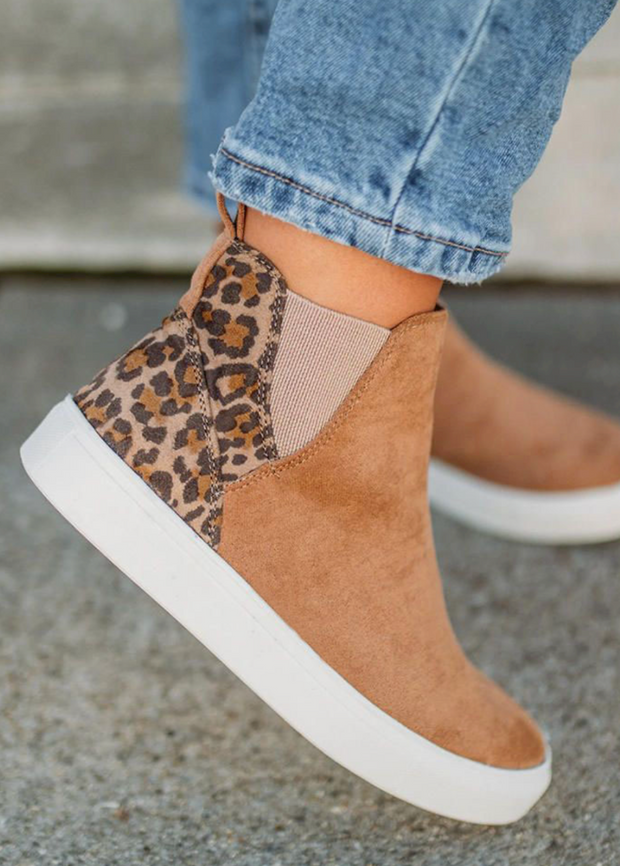 Gone for the Day Leopard Suede Sneaker