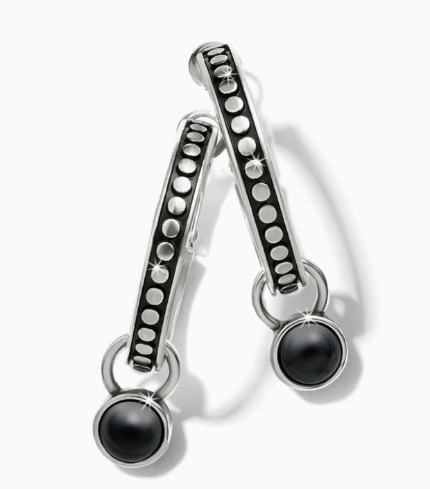 Pebble Dot Onyx Reversible Hoop Earrings