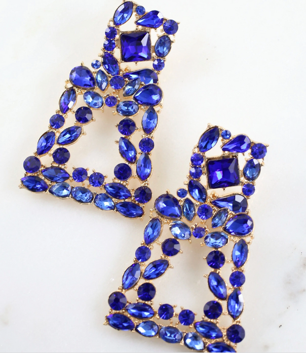 Artemis Jeweled Drop Earring ROYAL BLUE