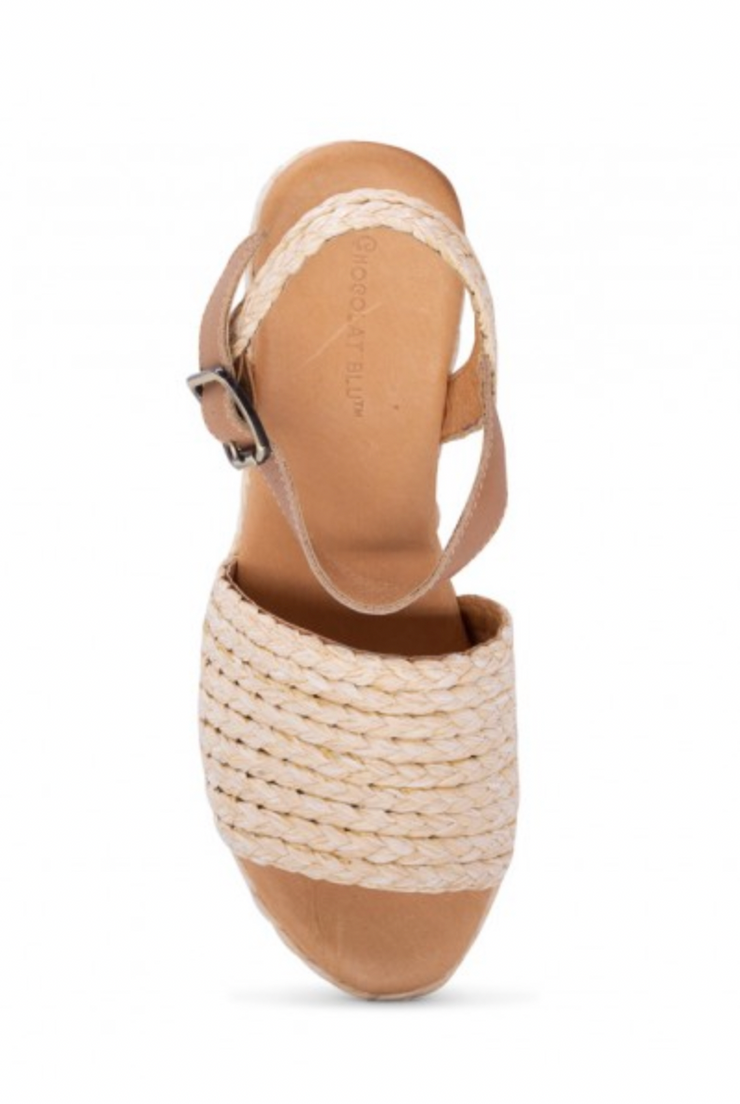 Gali Natural Raffia- Chocolate Blu