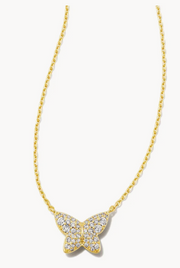 Lillia Crystal Butterfly Gold Pendant Necklace