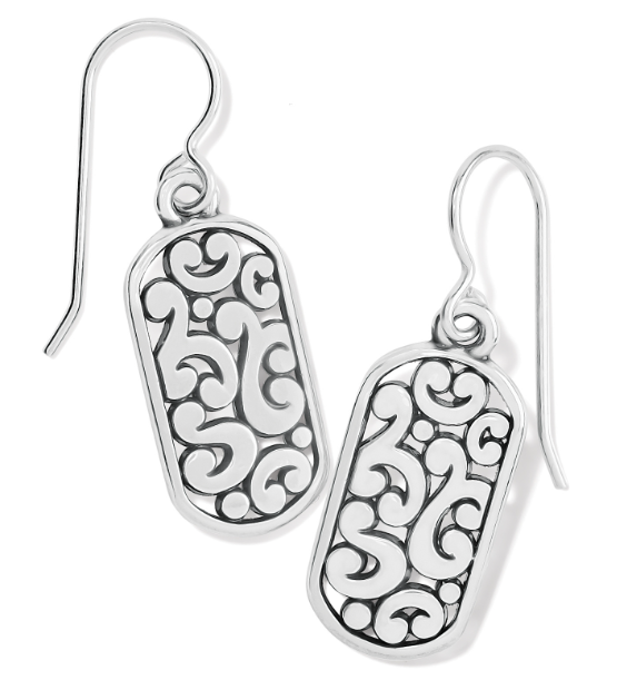 Contempo Token Tag French Wire Earrings