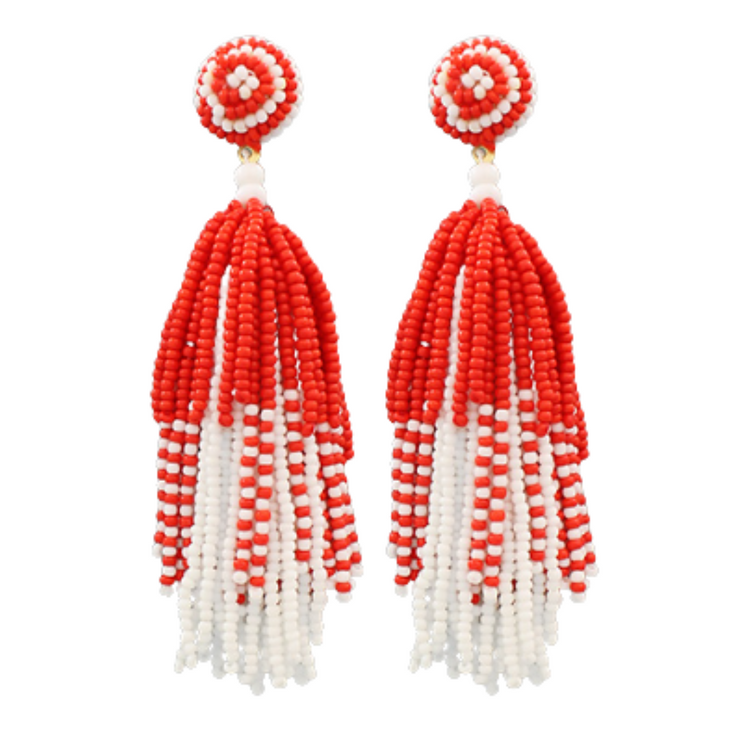 Red Tassel Earrings | ROSAII Online Shopping | Women Clothing | Fast  Shipping | Affordable Fashion