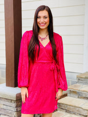 Twinkle in Sequin Tie Dress