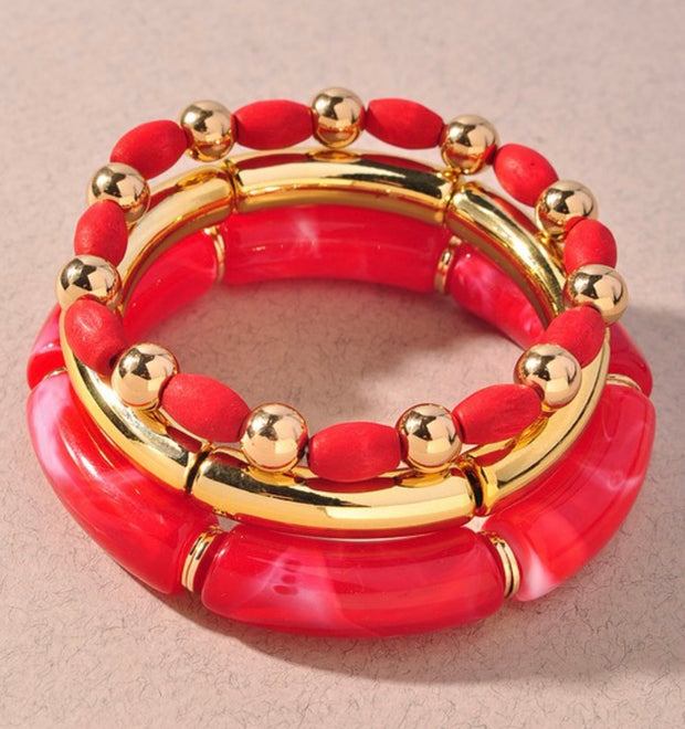 Multi Tube Beaded Bracelet