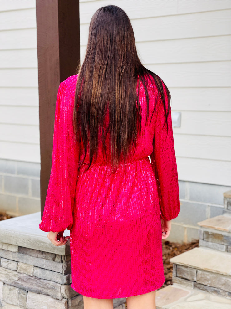 Twinkle in Sequin Tie Dress