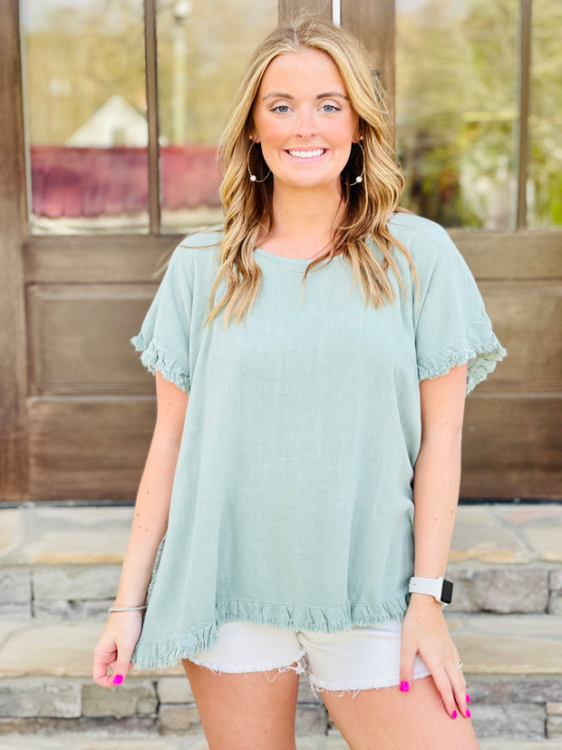 Just Added Lace Linen Tunic