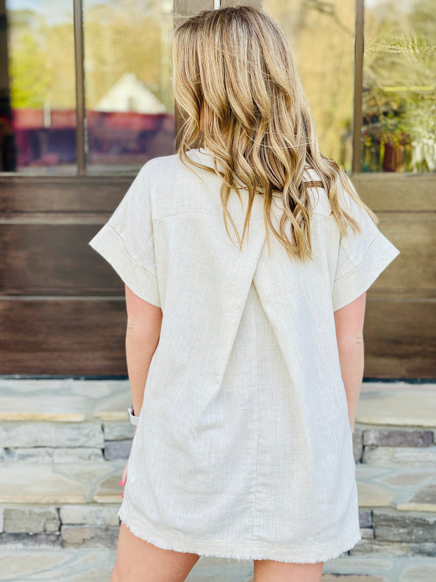 Almost Paradise Linen Top