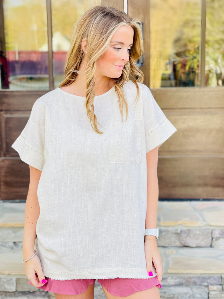 Almost Paradise Linen Top