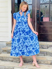 Just One Look Floral Midi Dress