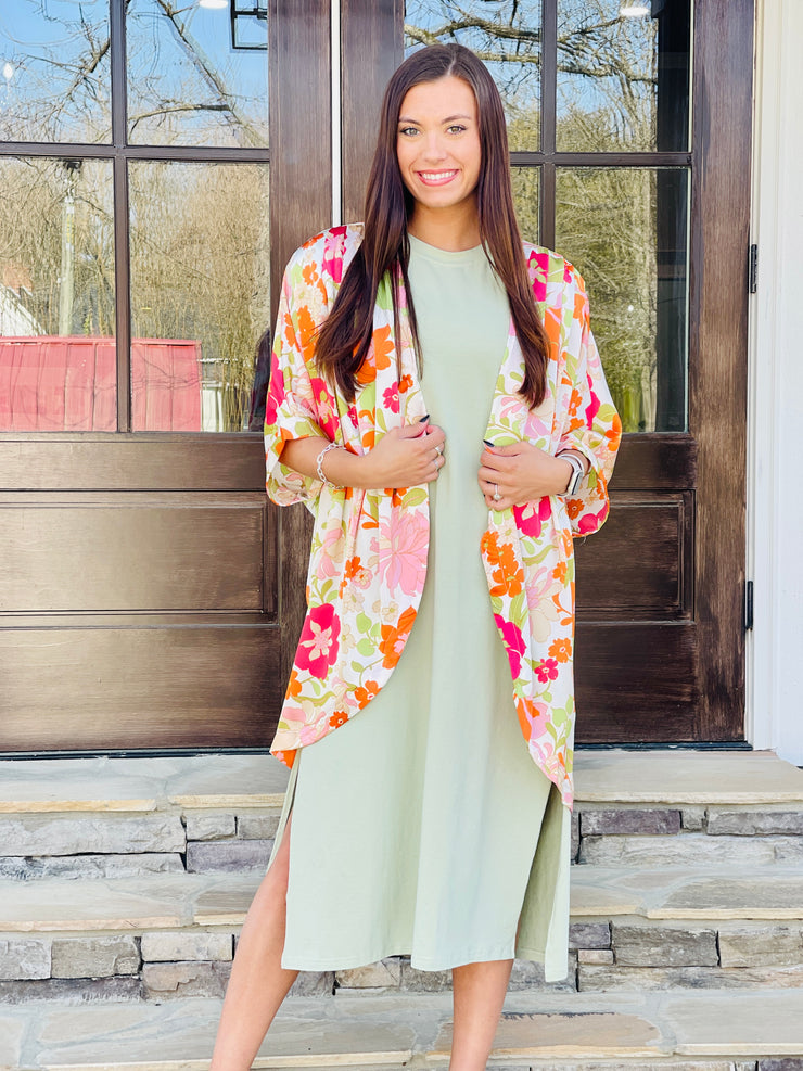 Springtime Cream Kimono