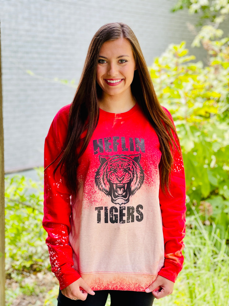 Heflin Tigers Bleached Sweatshirt