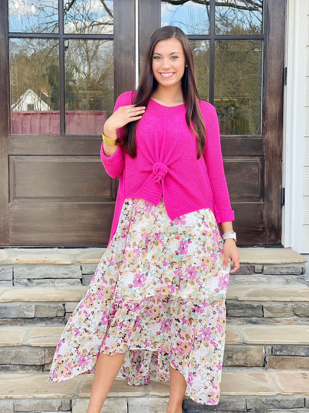 Pretty in Pink Midi Dress