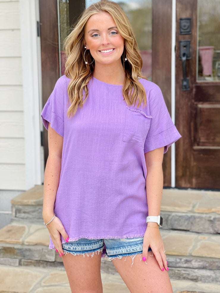 Almost Paradise Linen Top