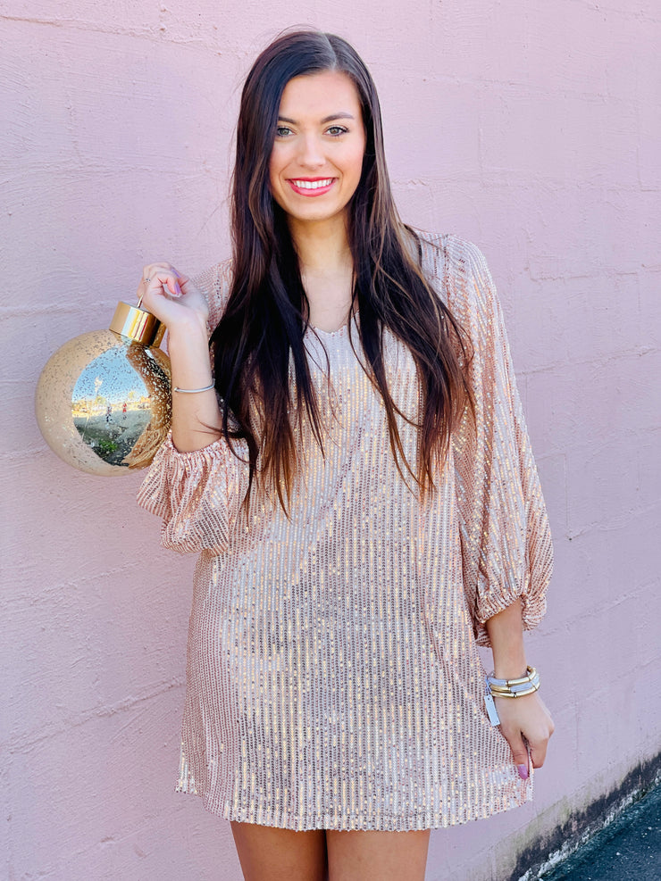Glide into the Dance Floor Sequin Dress