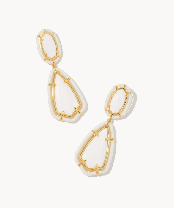 Threaded Gold Camry Statement Earrings