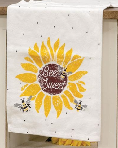 Bee Sweet Bees & Sunflower Dish Towel